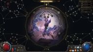 The magnifying glass on the top corner is the search function (Image via Grinding Gear Games)